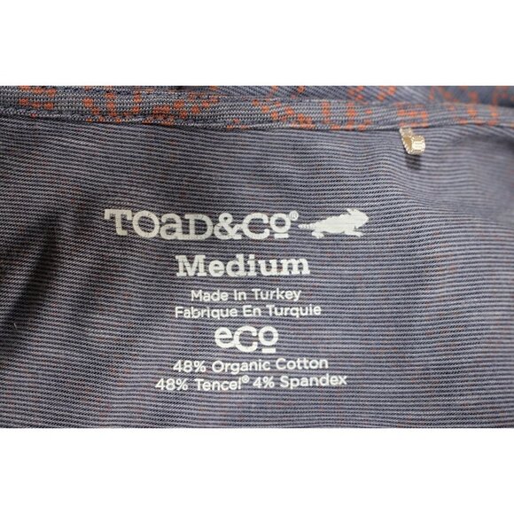 Toad & Co (Horny Toad) - Cue Cafe Wrap Dress in Blue Pattern, size Medium - Picture 5 of 11